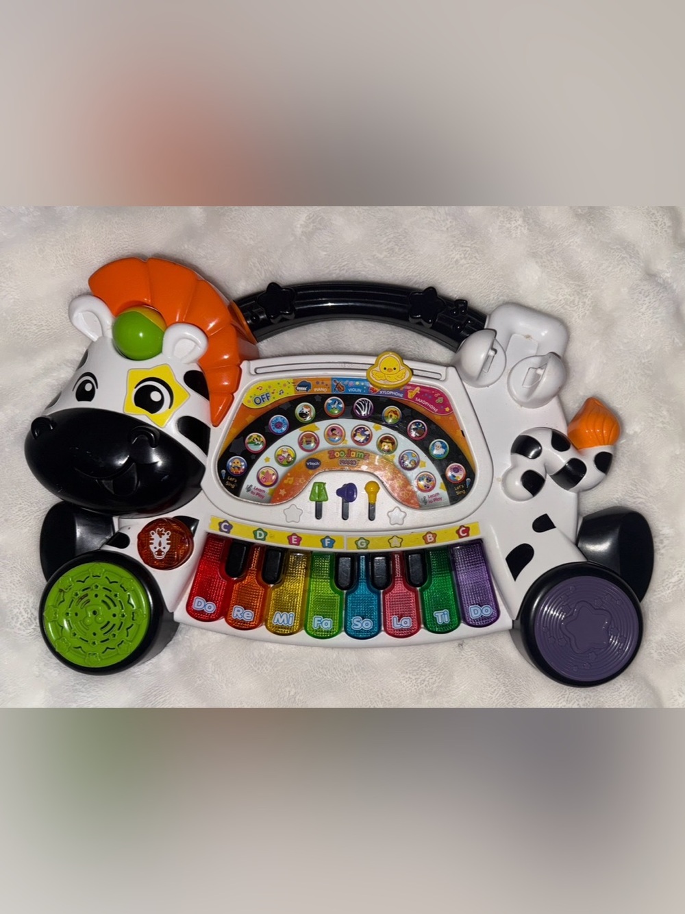 Kids/Baby/Toddler Musical Zebra Piano Toy - Colorful Keys